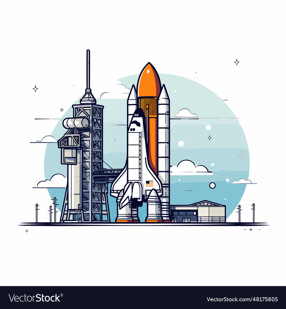 Kennedy space center Royalty Free Vector Image