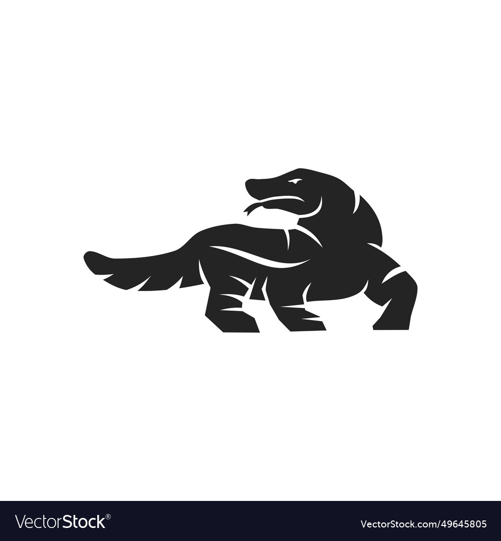 Komodo logo template isolated brand identity icon Vector Image