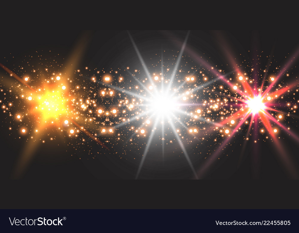 Light effect glow star flashed sequins