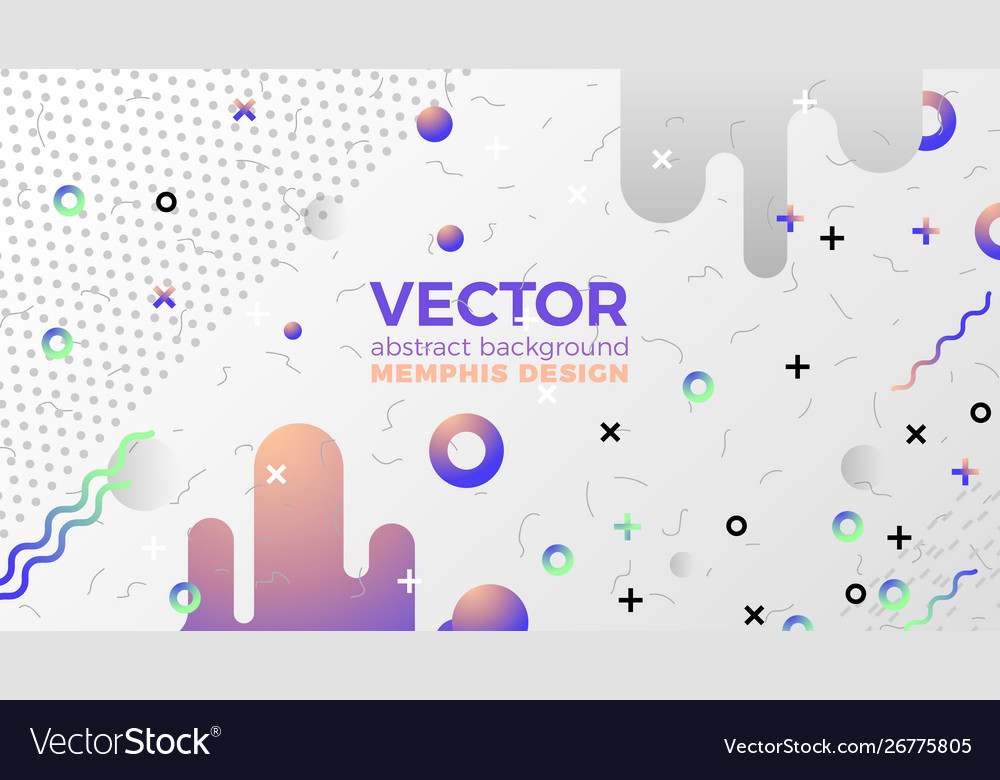 Memphis style abstract background template