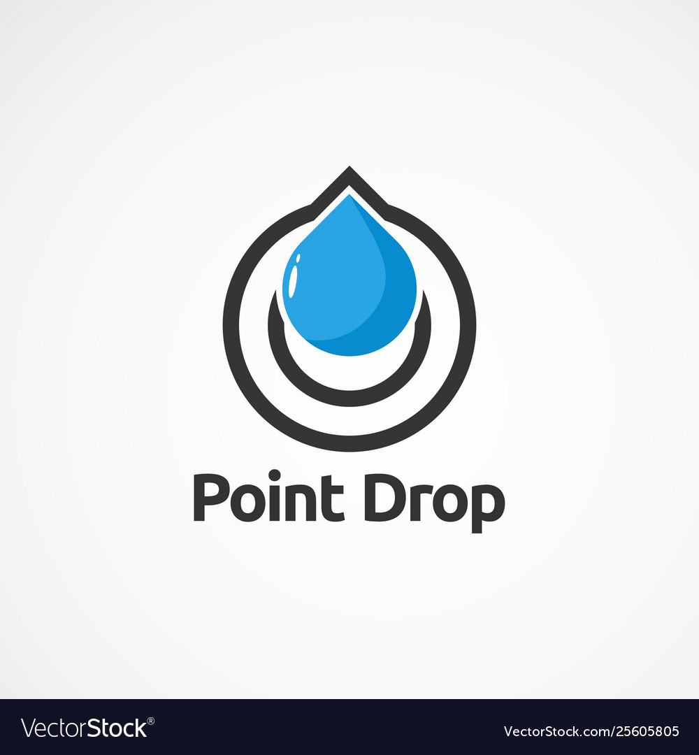 Point drop logo icon element and template Vector Image