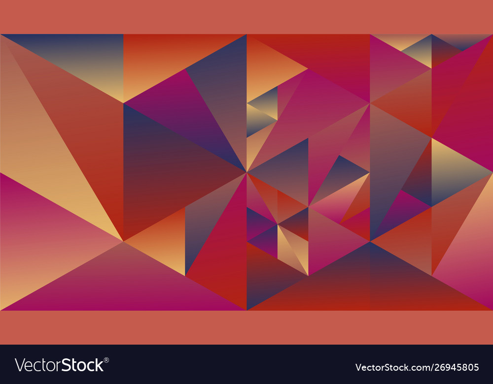 Polygonal multicolored gradient mosaic triangular vector image Polygonal multicolored gradient mosaic triangular