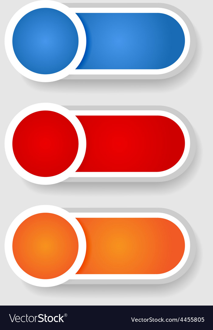 Set 2 of circle and cylinder labels Royalty Free Vector