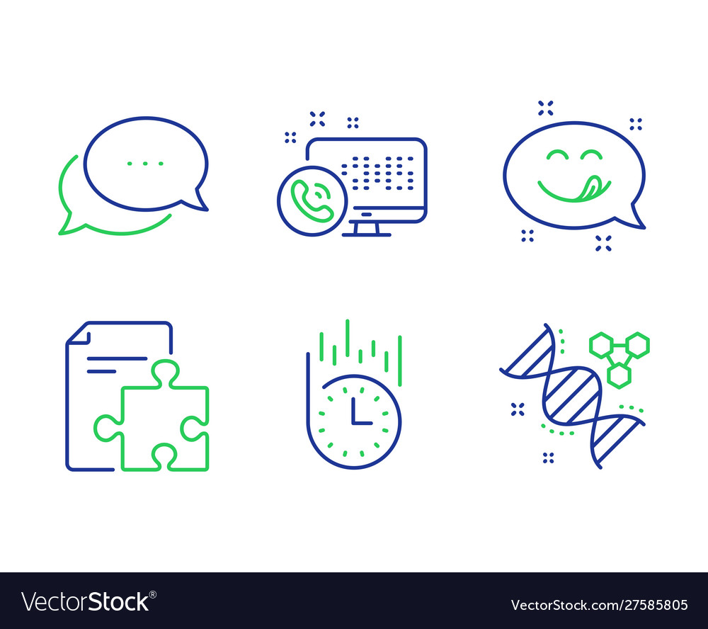 Strategy dots message and web call icons set