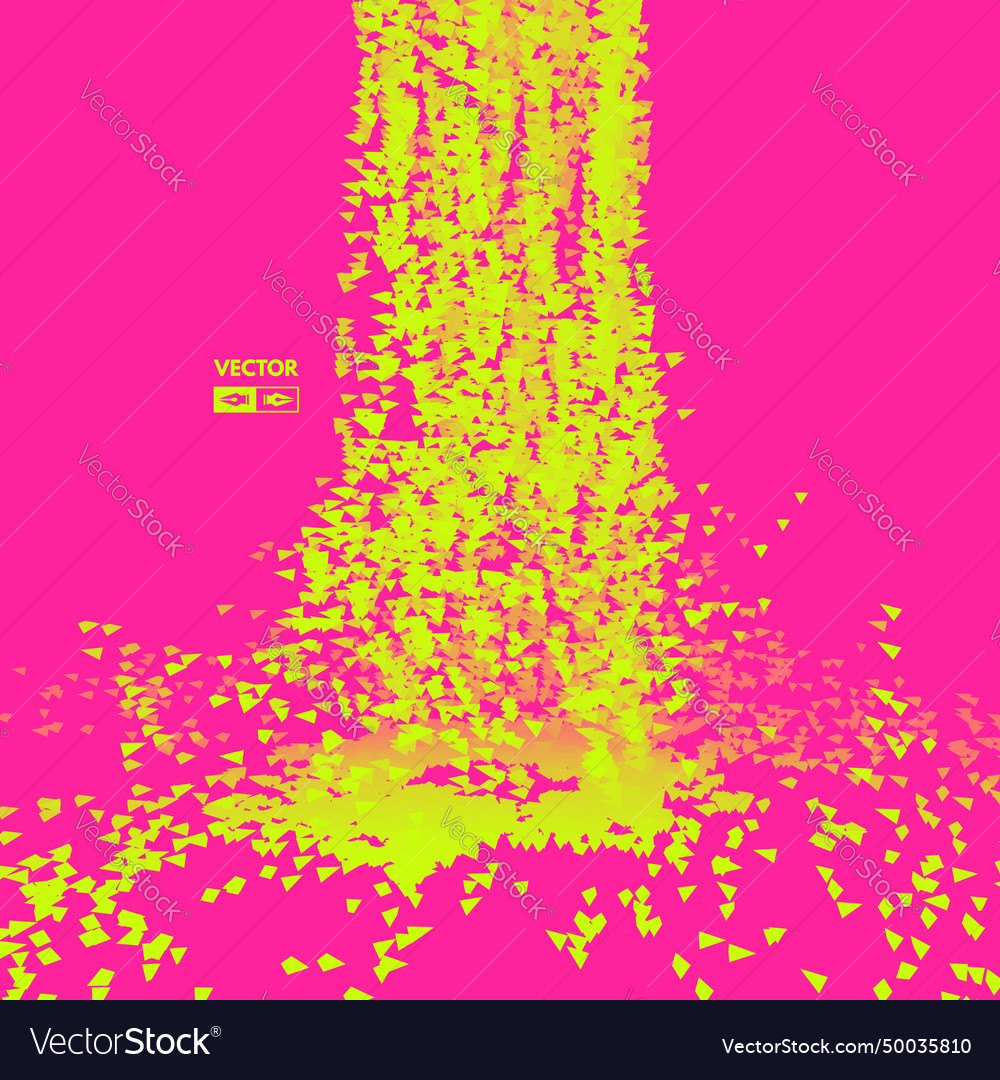 Array with dynamic emitted particles futuristic vector image Array with dynamic emitted particles futuristic
