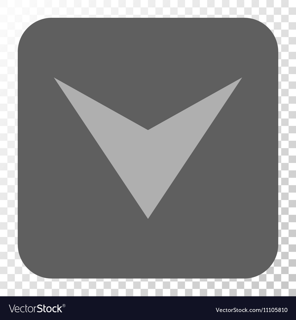 Arrowhead down rounded square button