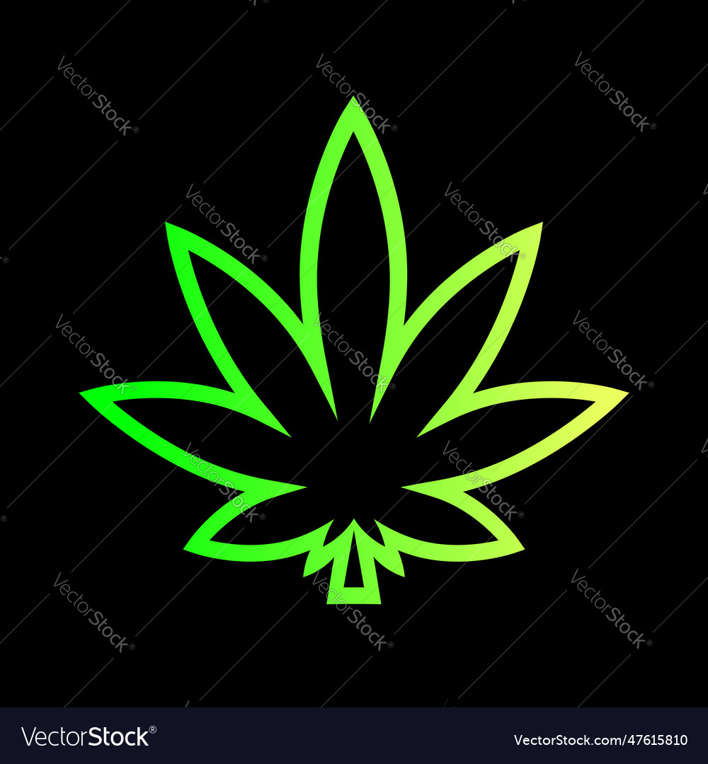 Cannabis neon sign marijuana medical night bright Vector Image