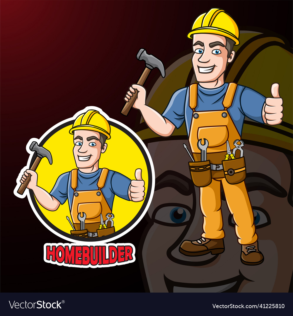 Man builder Royalty Free Vector Image - VectorStock