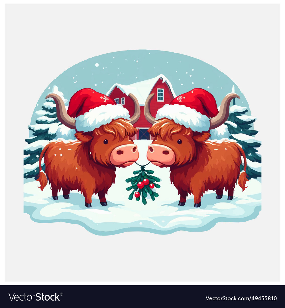 Christmas highland cows file