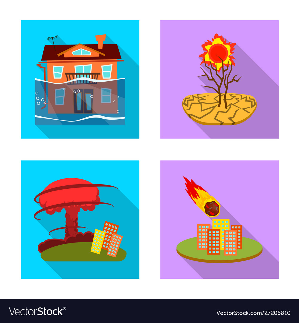 Collapse and environment vector image Collapse and environment
