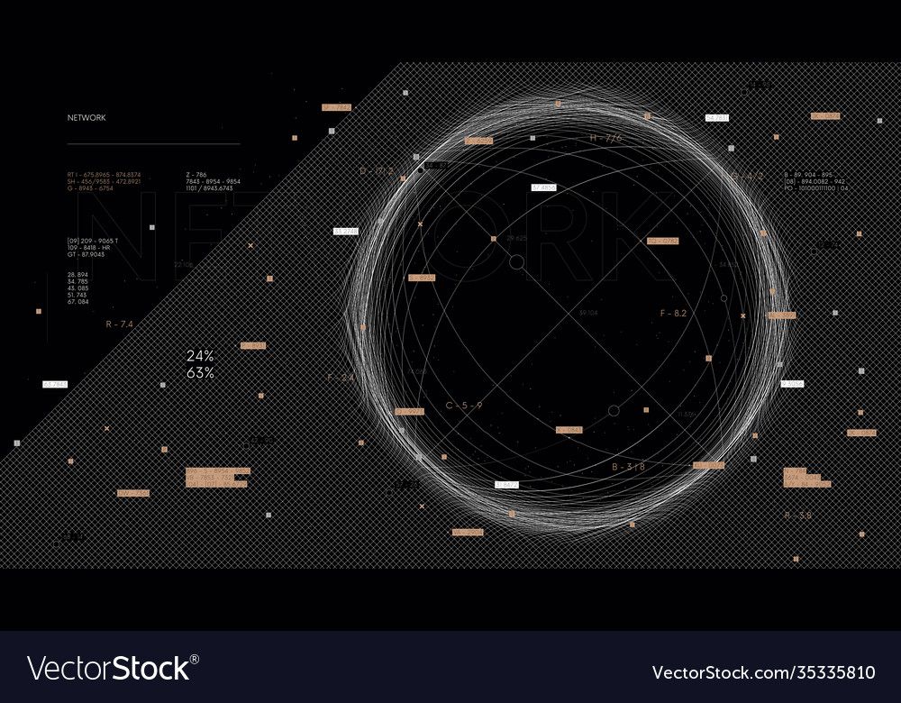 Data flow structuring and analysis cyber vector image Data flow structuring and analysis cyber
