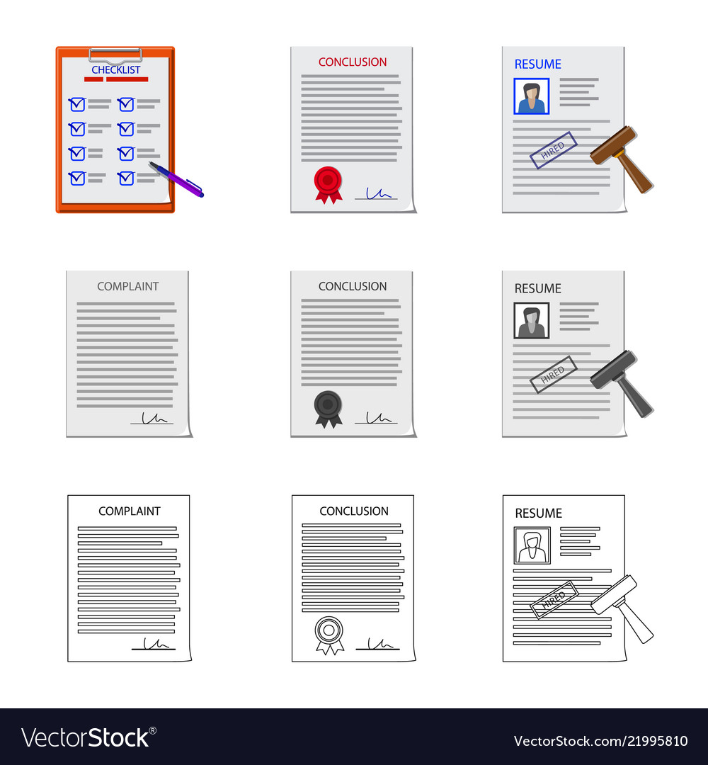 Design of form and document sign Vector Image Design of form and document sign