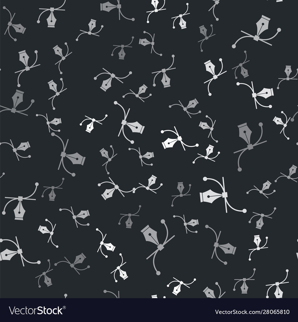 Grey bezier curve icon isolated seamless pattern vector image Grey bezier curve icon isolated seamless pattern