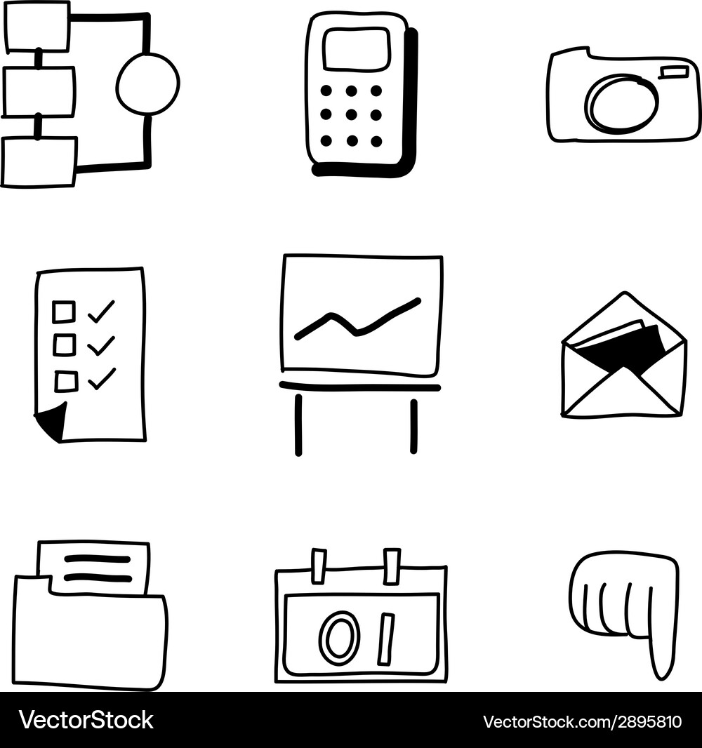 Hand drawing web icon Royalty Free Vector Image