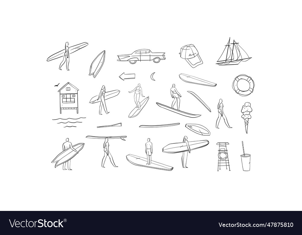 Hand drawn abstract simple minimalistic