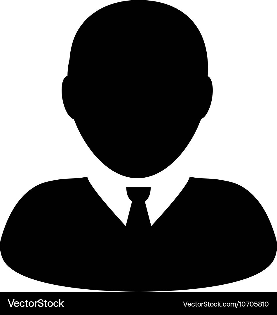 Human man user profile avatar glyph icon Vector Image