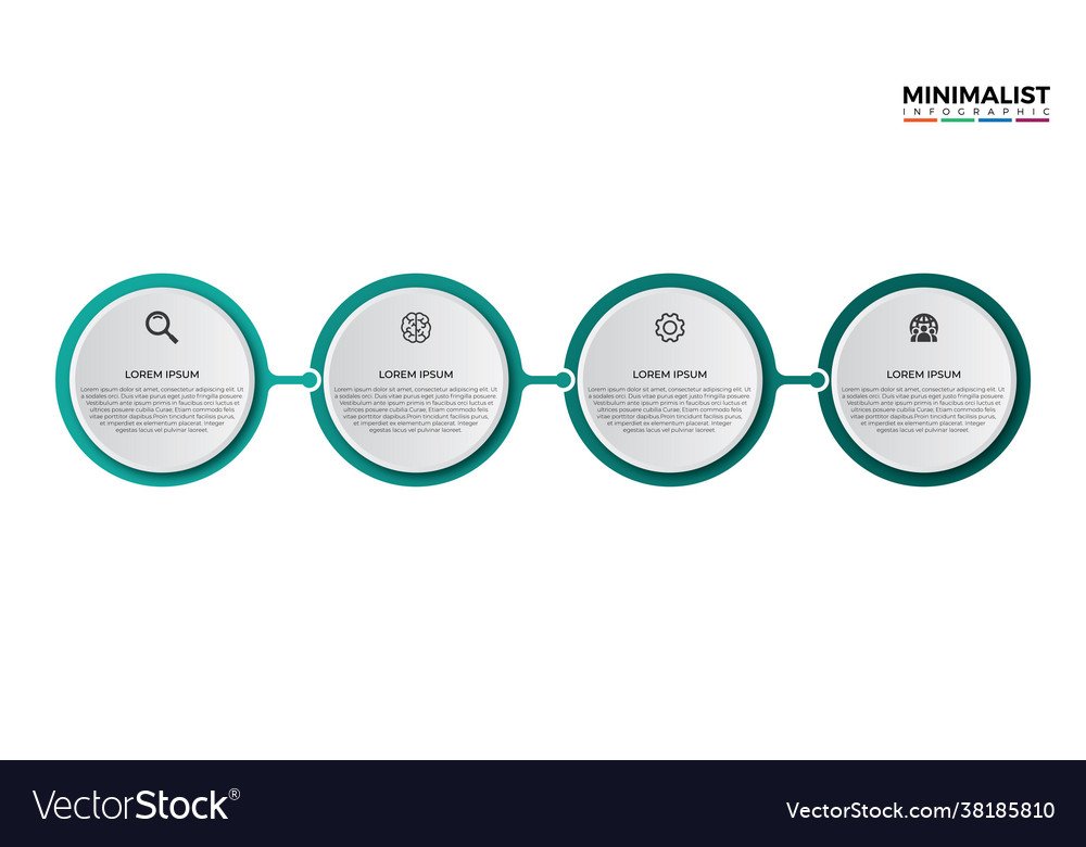 Infographic design template with circle connected
