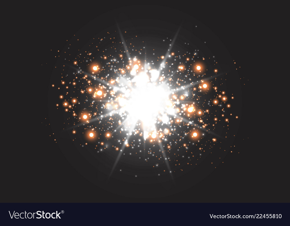Light effect glow star flashed sequins