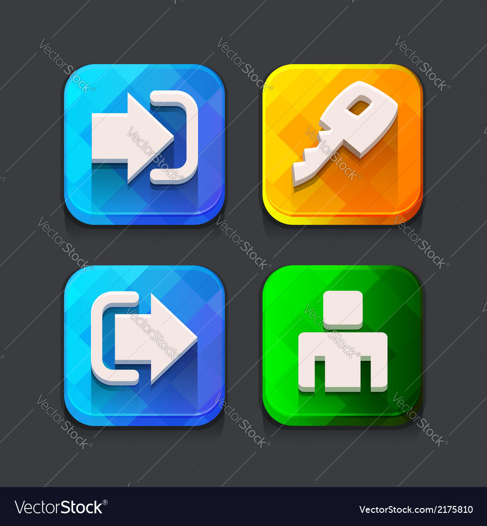 Login web icons collection