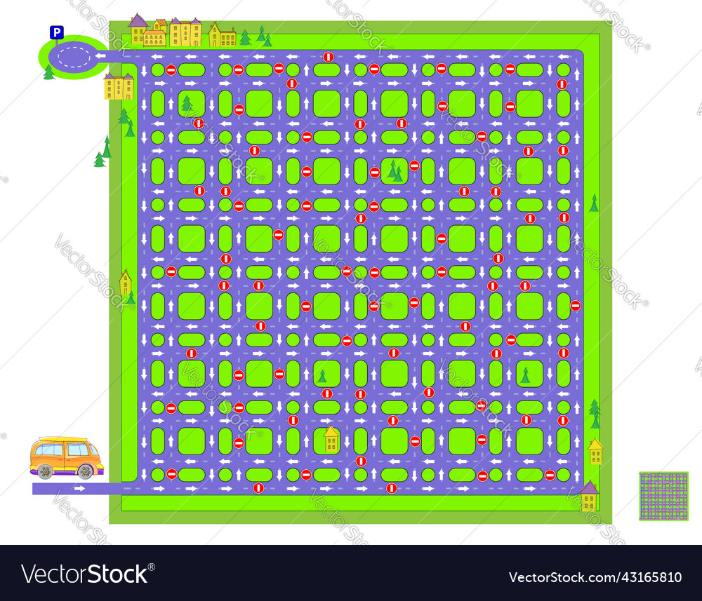 Maze Bus Challenge - Find the Parking