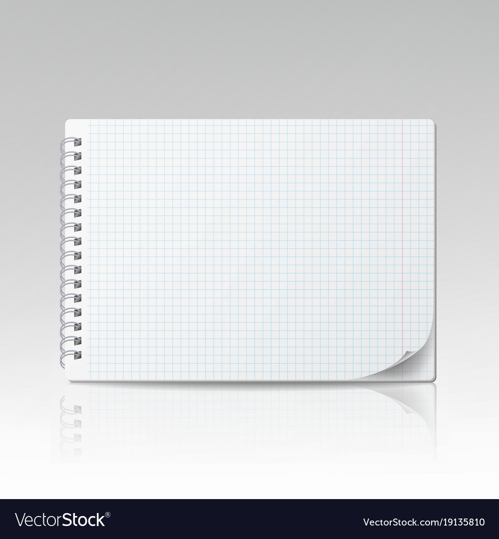 Notepad blank 3d realistic notebook mockup