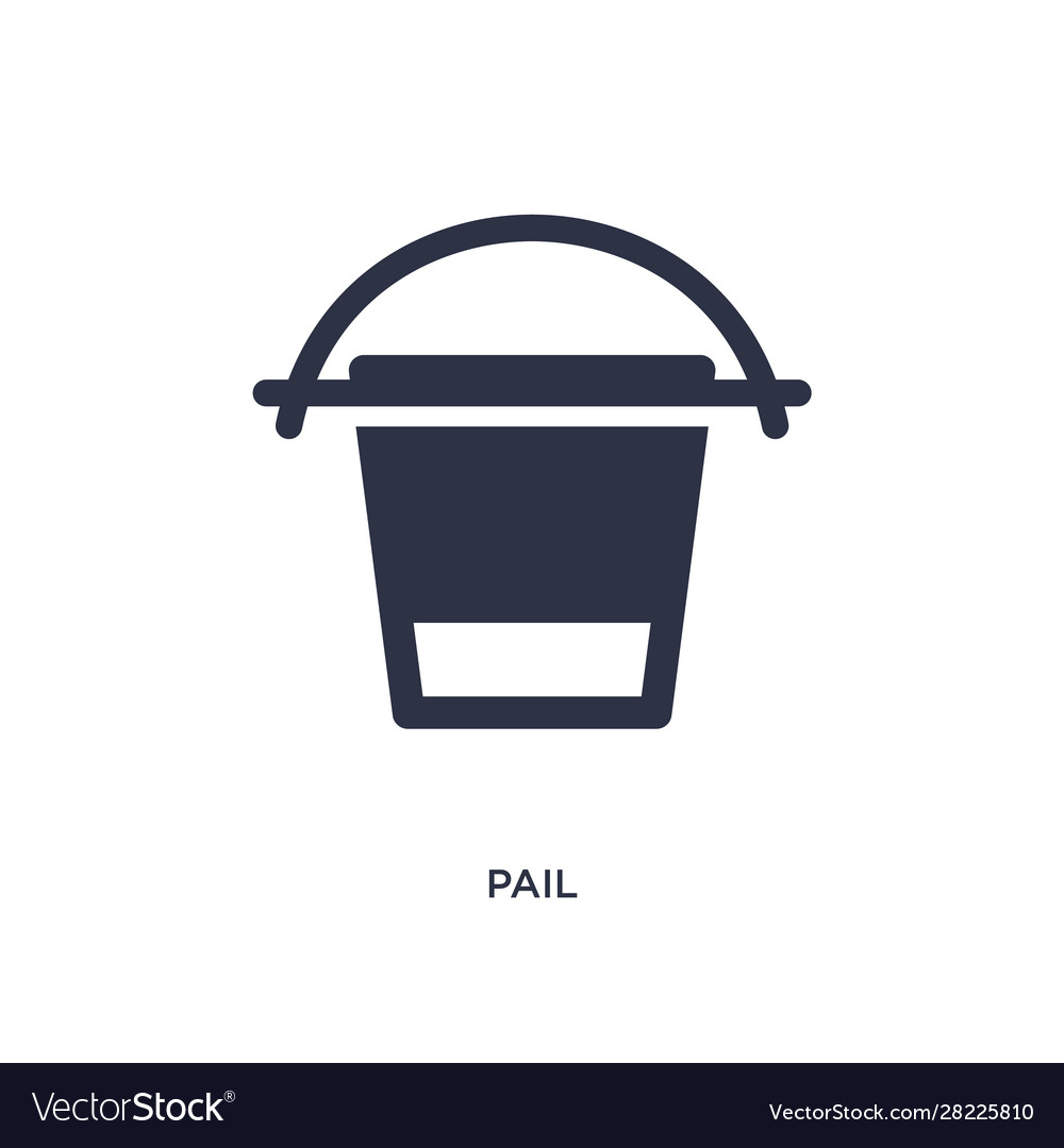 Pail icon on white background simple element from