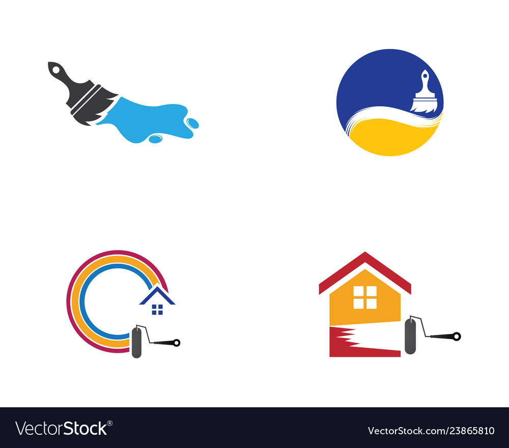 Paint logo template icon Royalty Free Vector Image