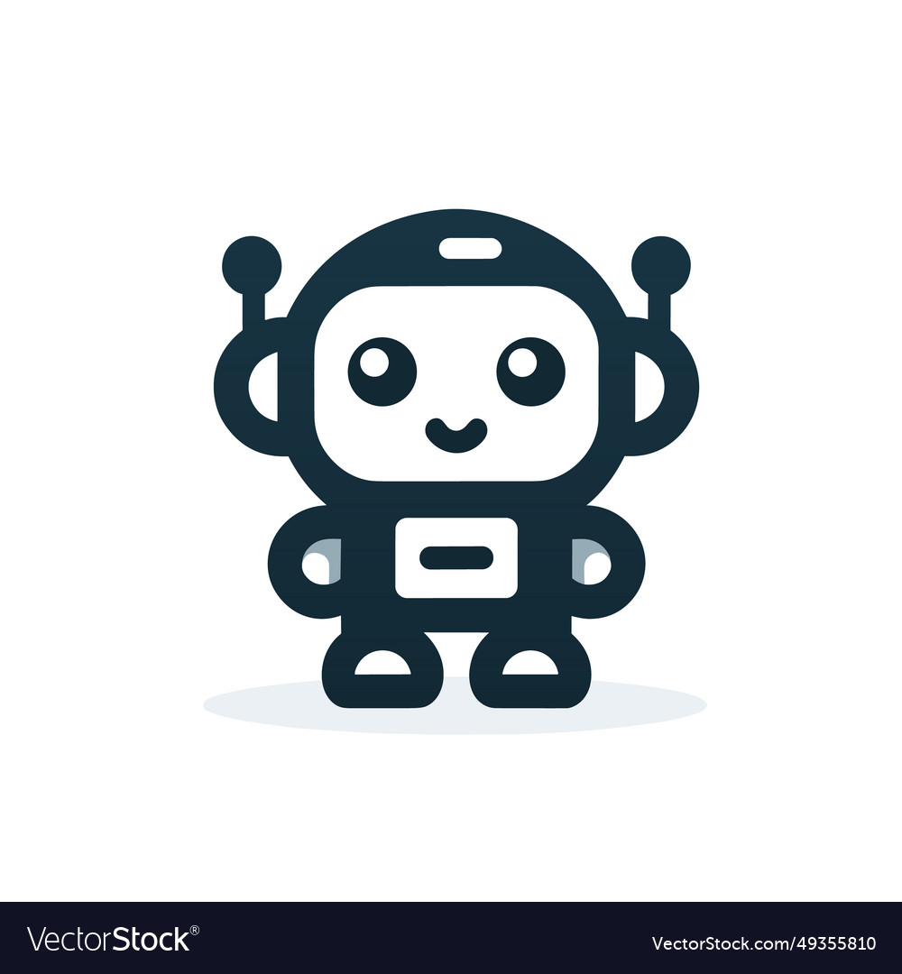 Robotic process automation monochrome line logo Vector Image