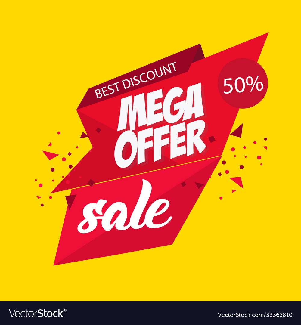 Sale offer banner design - template Royalty Free Vector