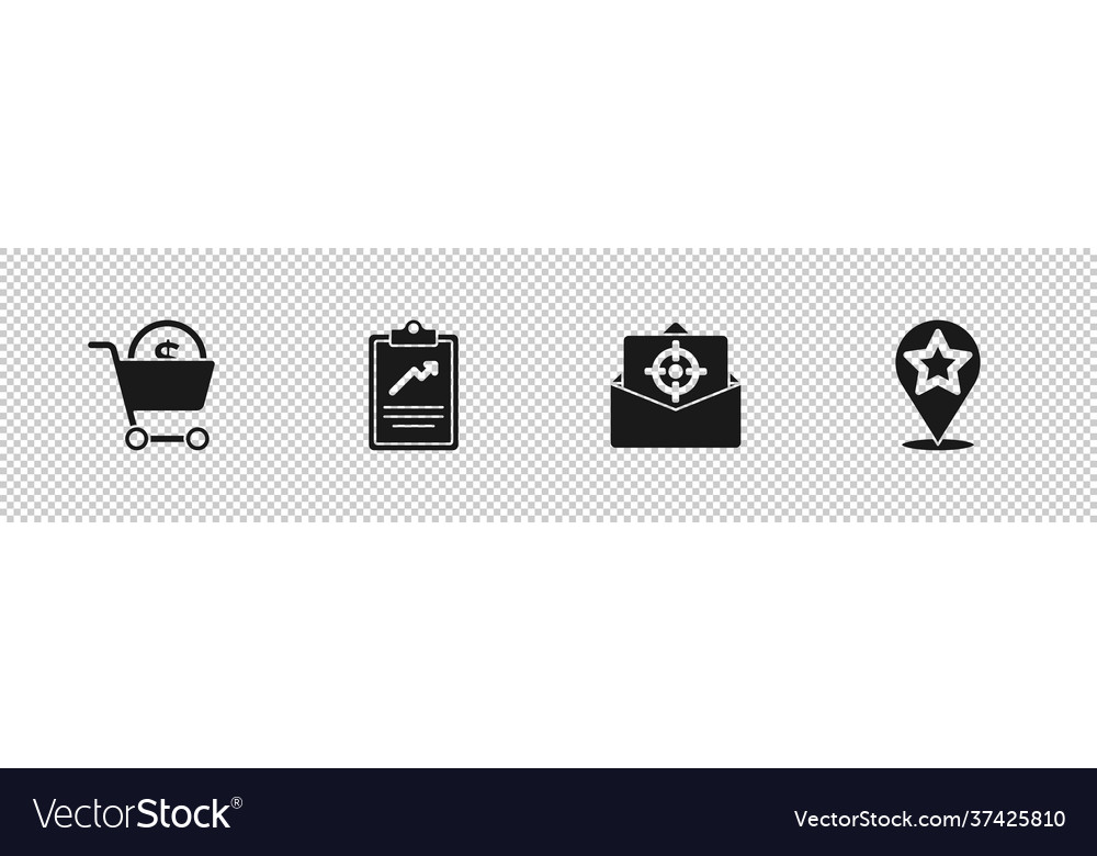 Einkaufswagen und Dollar Clipboard mit Graph