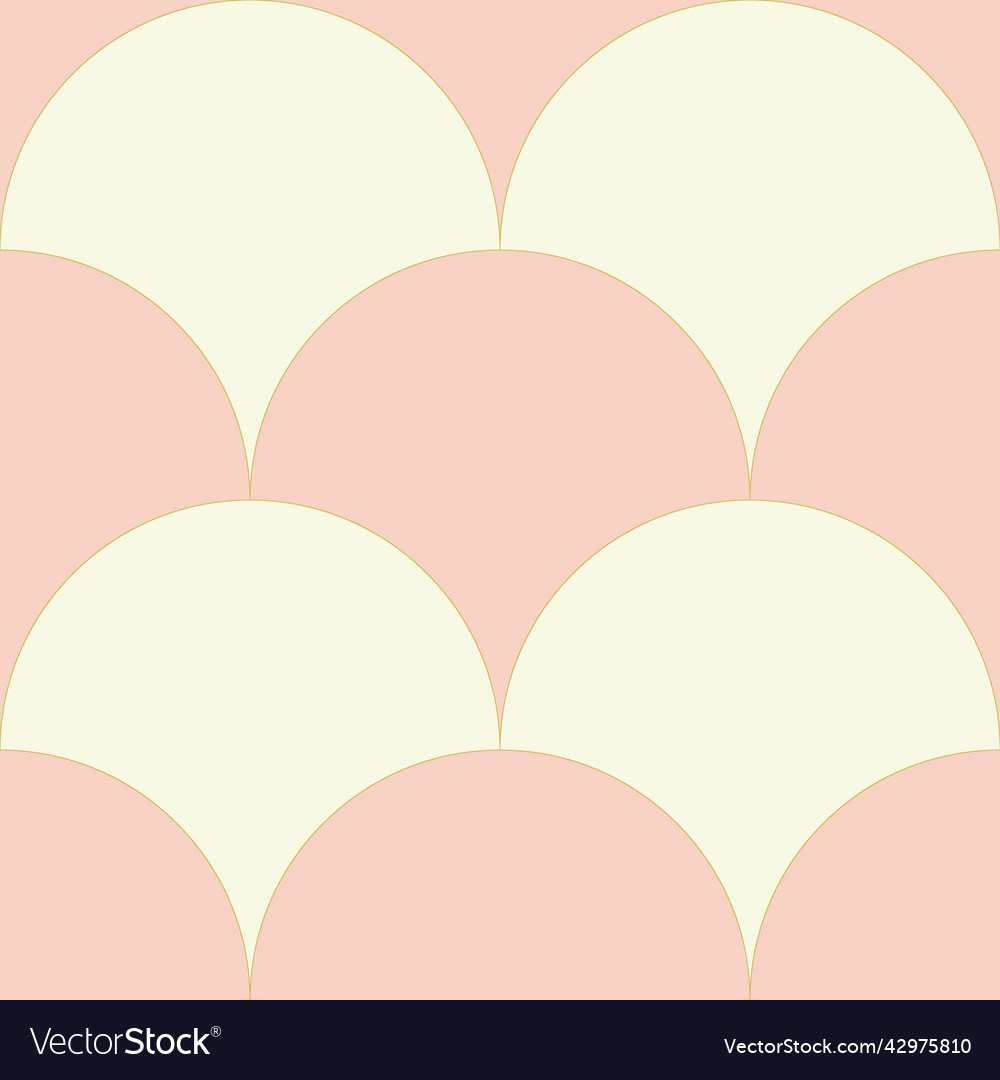 Simple rounded scallop seamless pattern vector image Simple rounded scallop seamless pattern