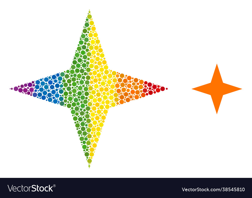 Spectrum Raum Star Collage Icon Kreise