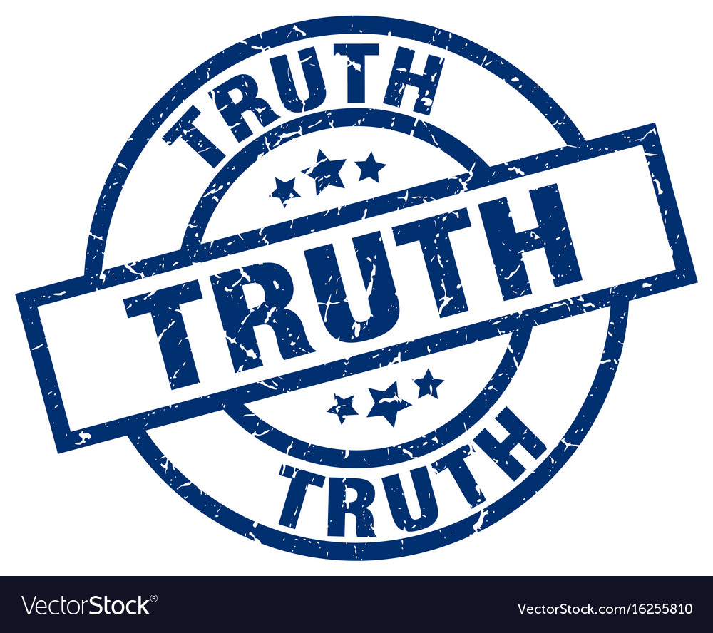 Truth blue round grunge stamp Royalty Free Vector Image