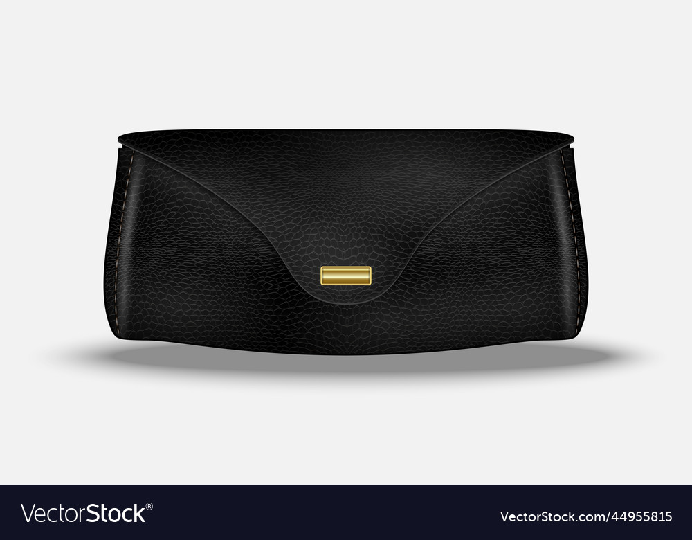 Black leather wallet women s bag