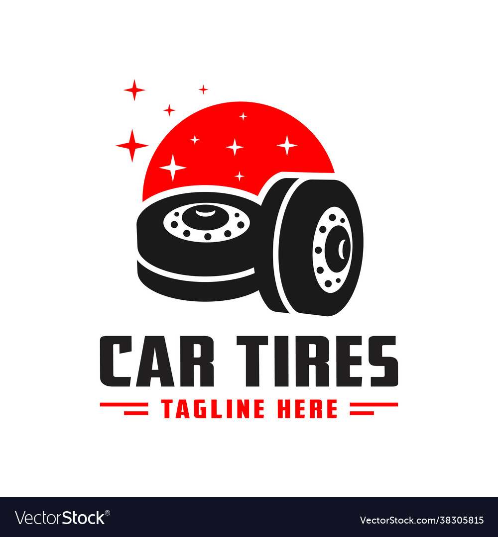 Car tire logo design Royalty Free Vector Image