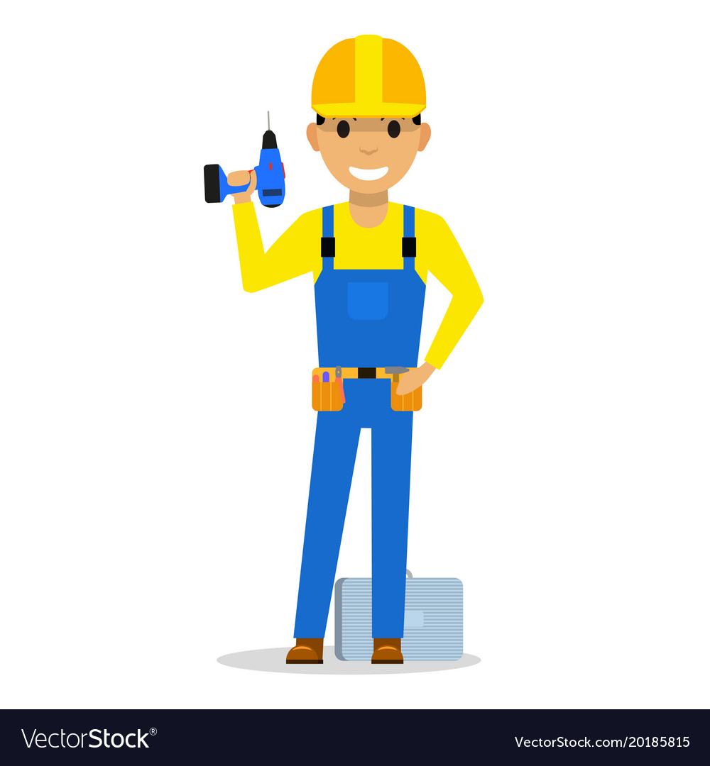 Man builder Royalty Free Vector Image - VectorStock