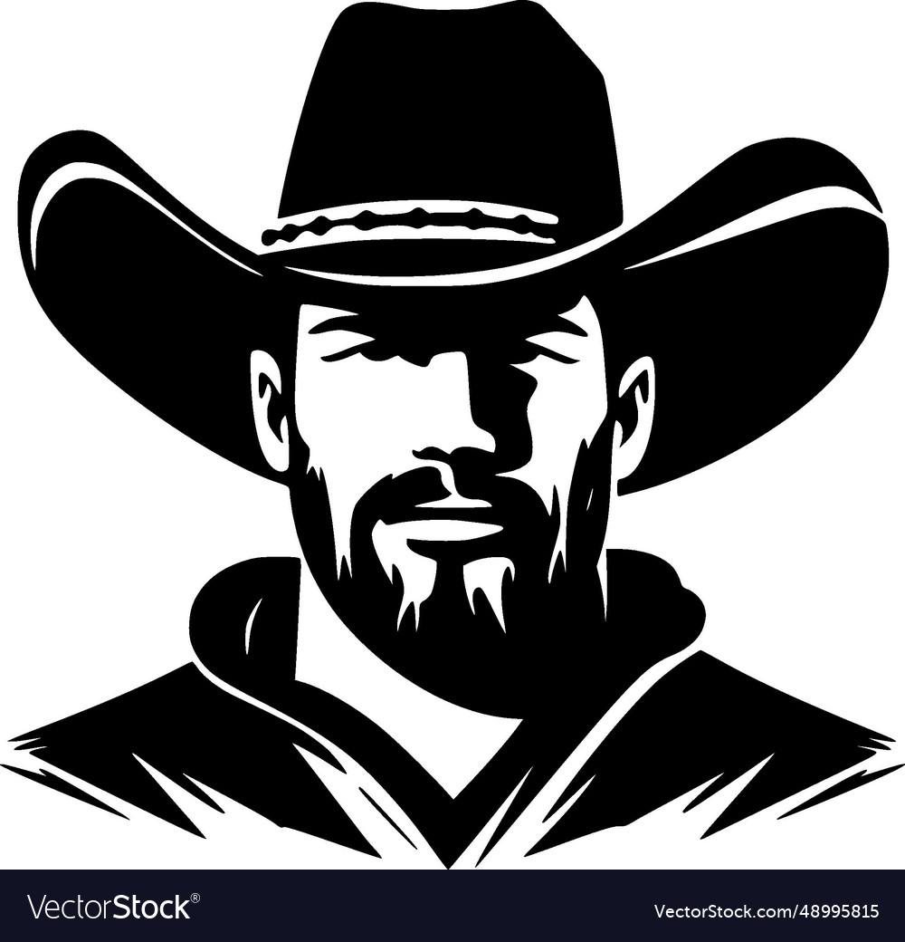 Cowboy - minimalist and flat logo