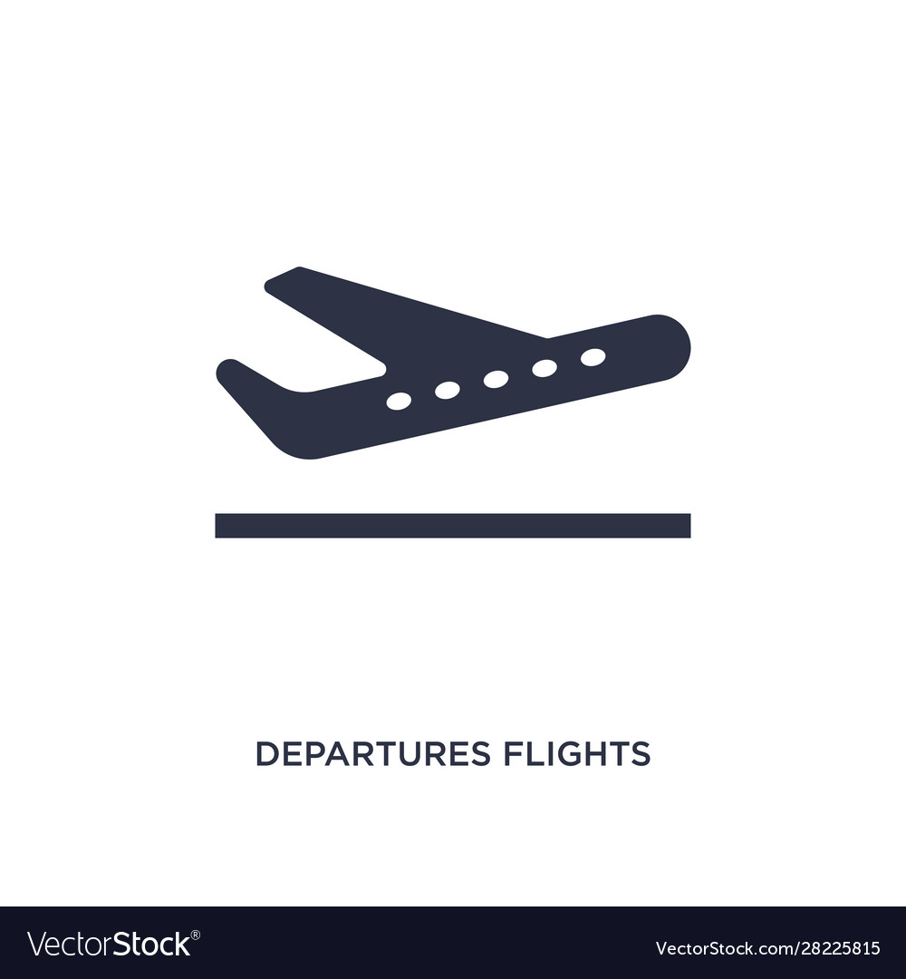 Departures flights icon on white background Vector Image