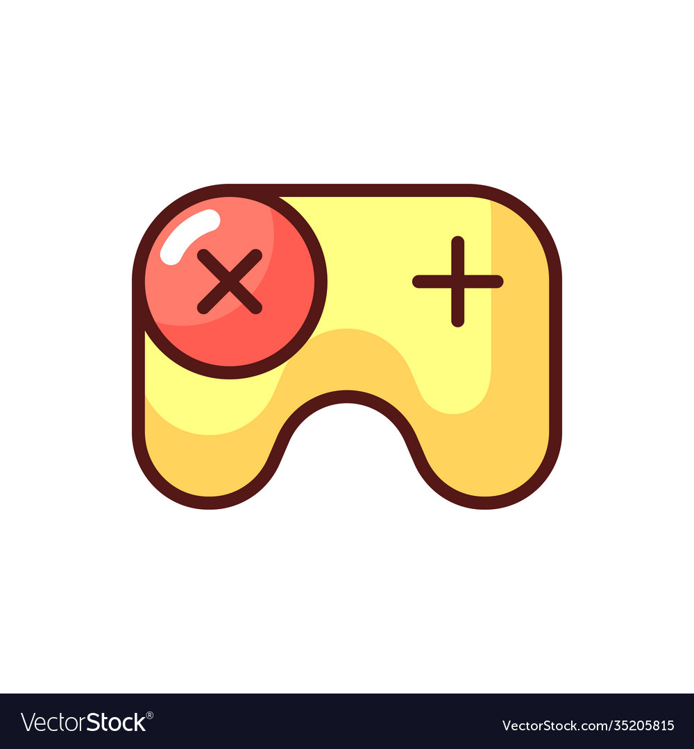 Video games color icon Royalty Free Vector Image