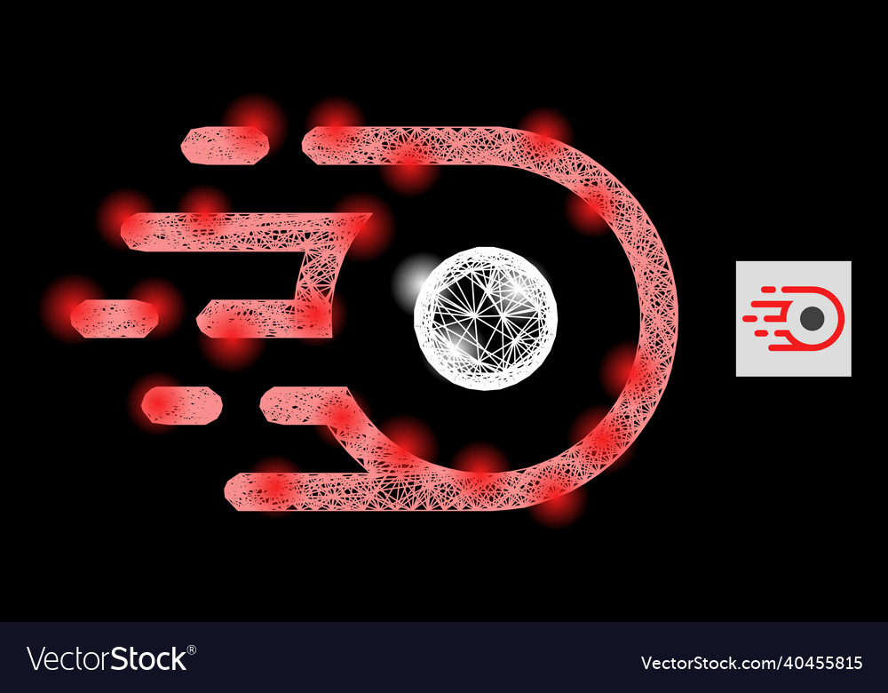 Glossy network mesh participle motion with glare