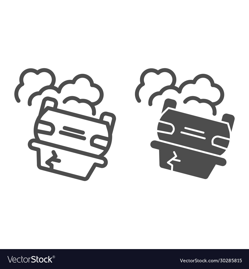 Inverted automobile line and solid icon Royalty Free Vector