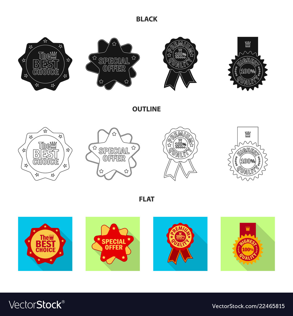 Isolated object of emblem and badge icon vector image Isolated object of emblem and badge icon