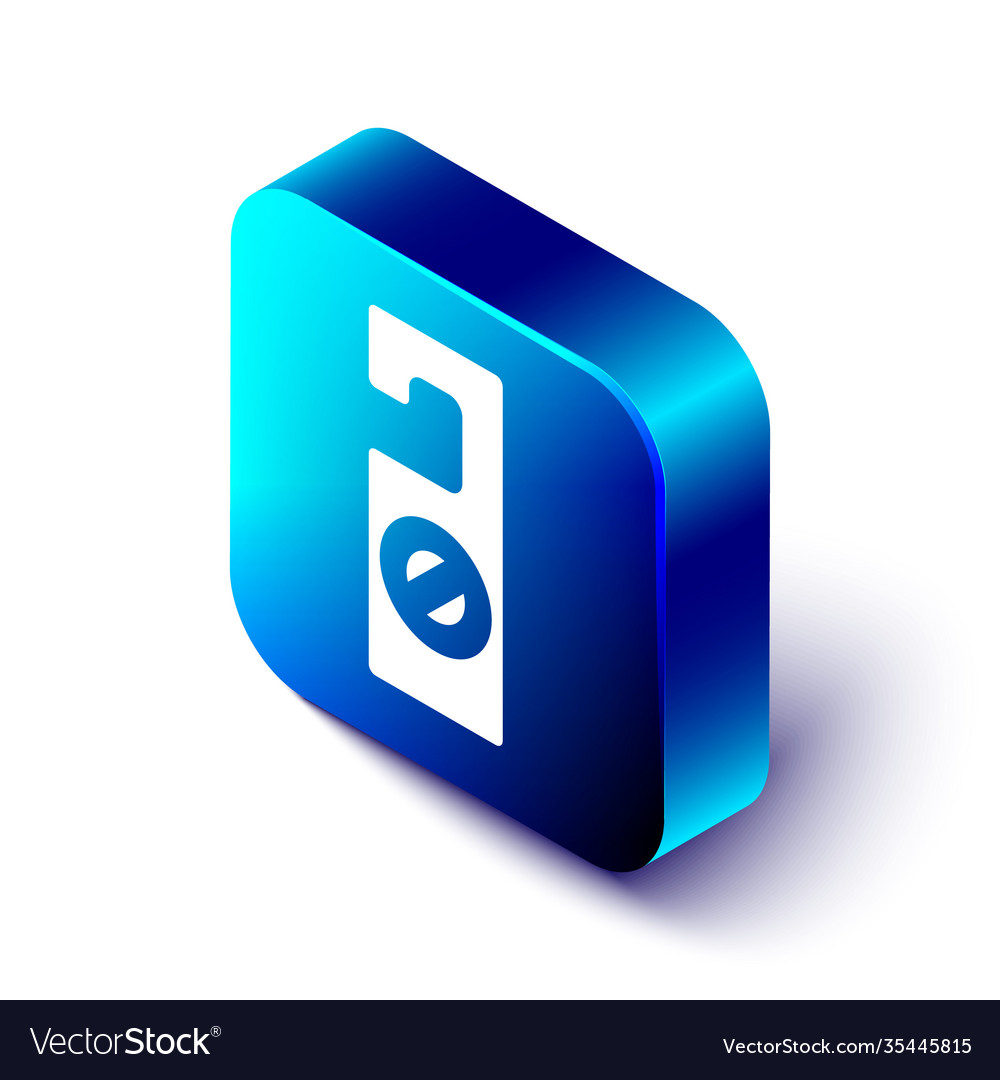 Isometric please do not disturb icon isolated