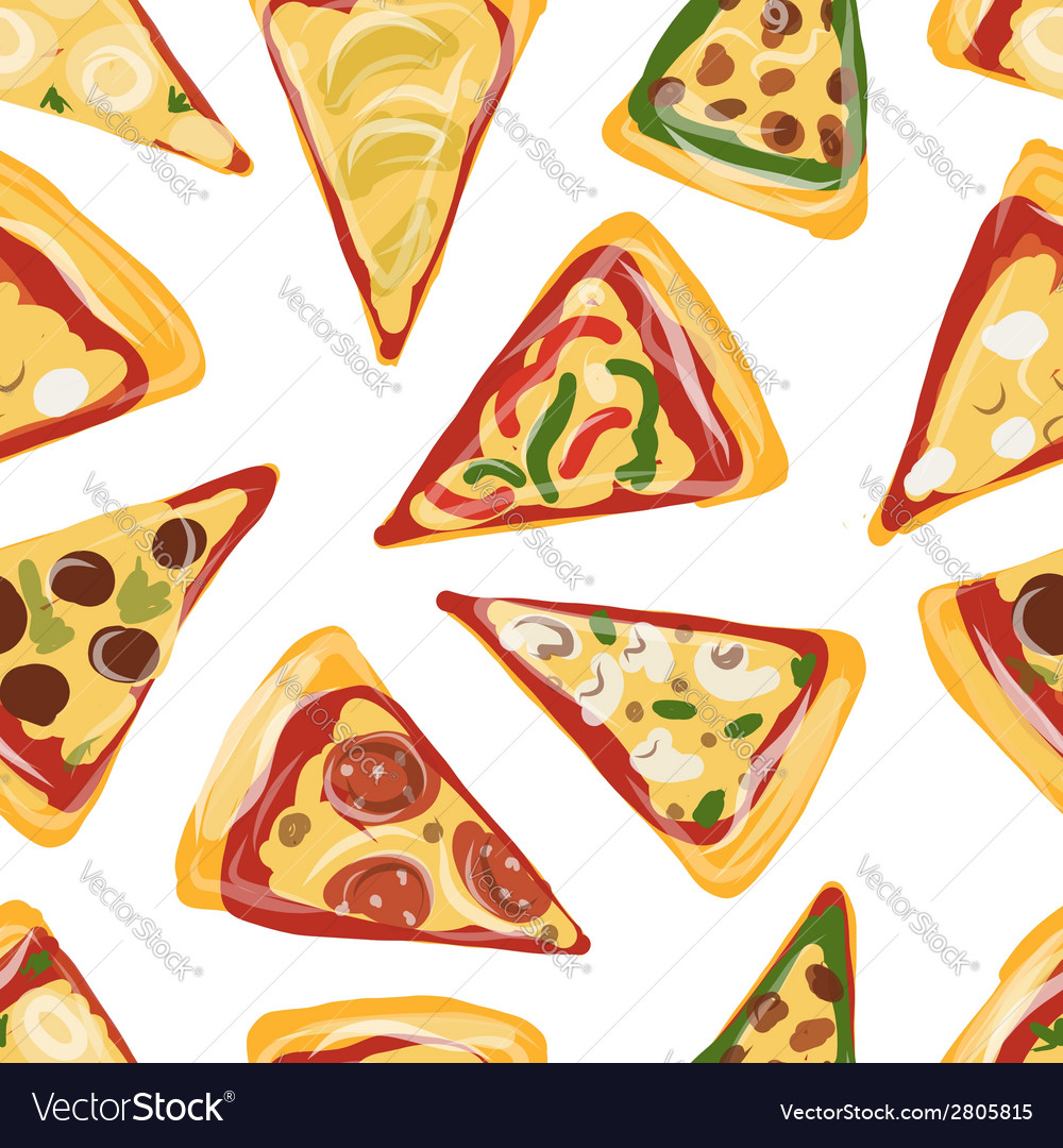 Pizza Slice Pattern - Seamless
