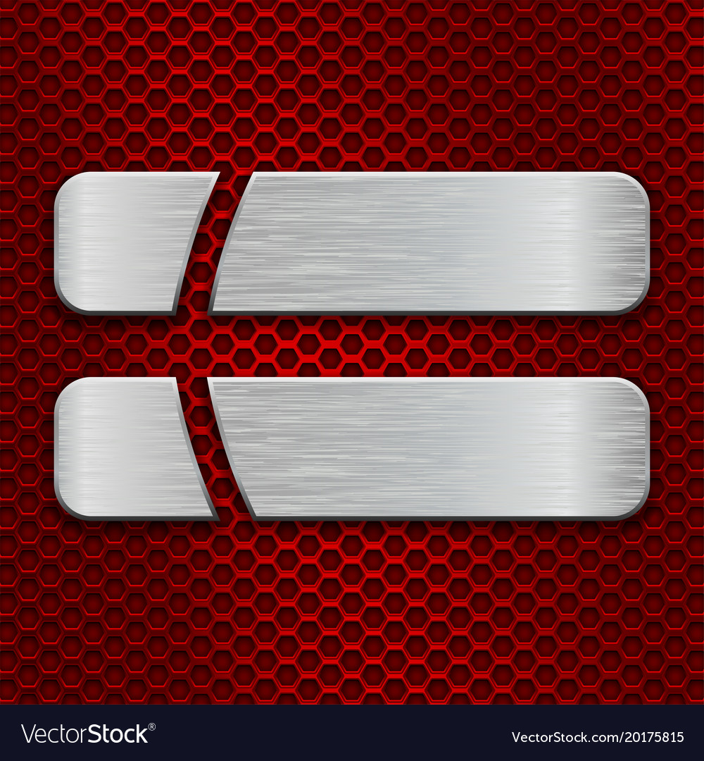 Red metal perforated background with two long cut