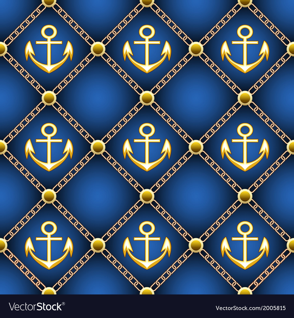 Seamless anchor pattern Royalty Free Vector Image