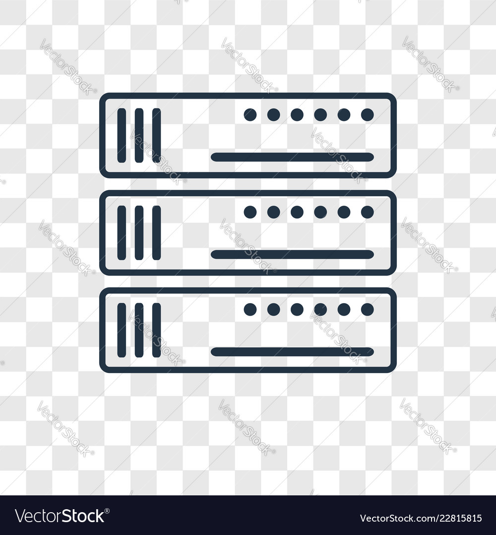 Server concept linear icon isolated vector image Server concept linear icon isolated