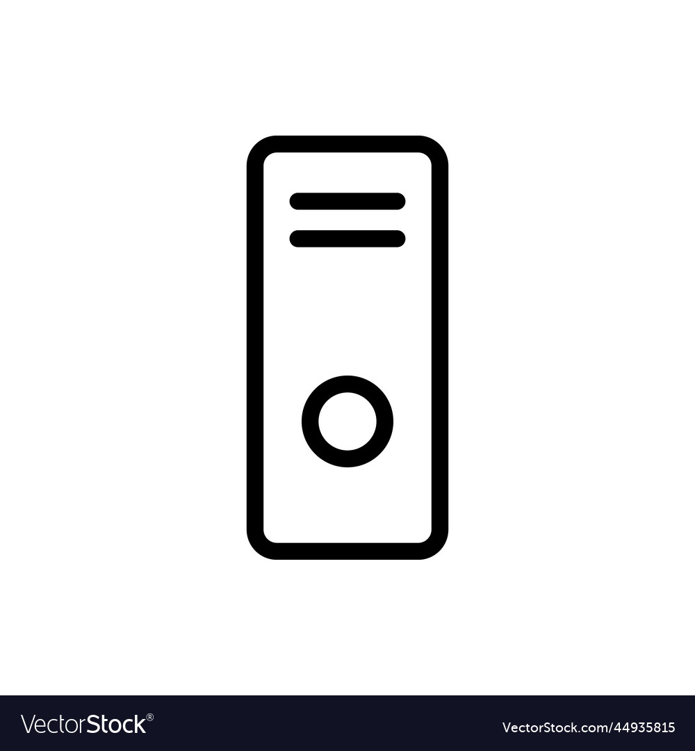 Simple vertical server icon or web hosting