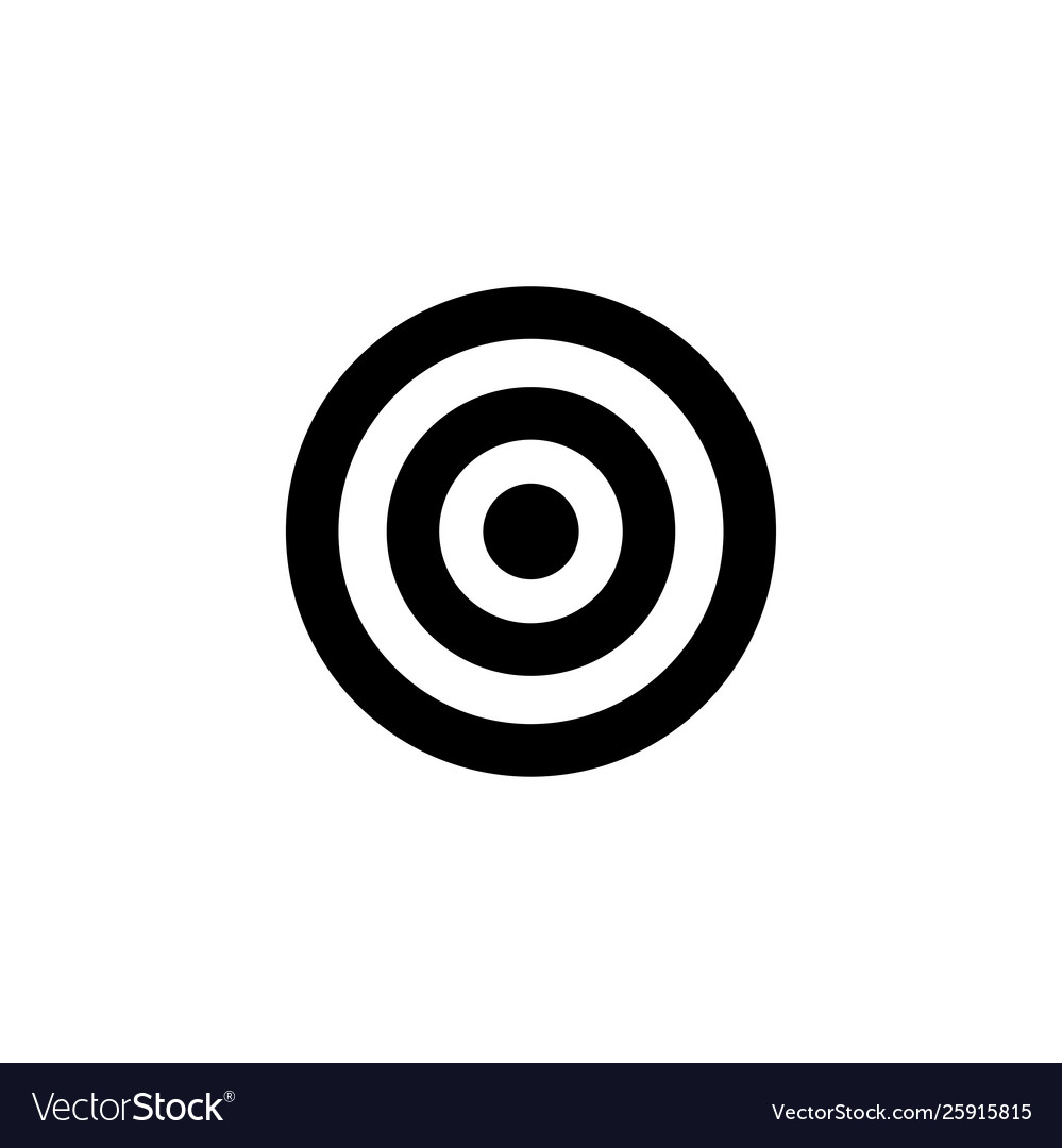 Target icon in flat style for apps ui websites Vector Image Target icon in flat style for apps ui websites