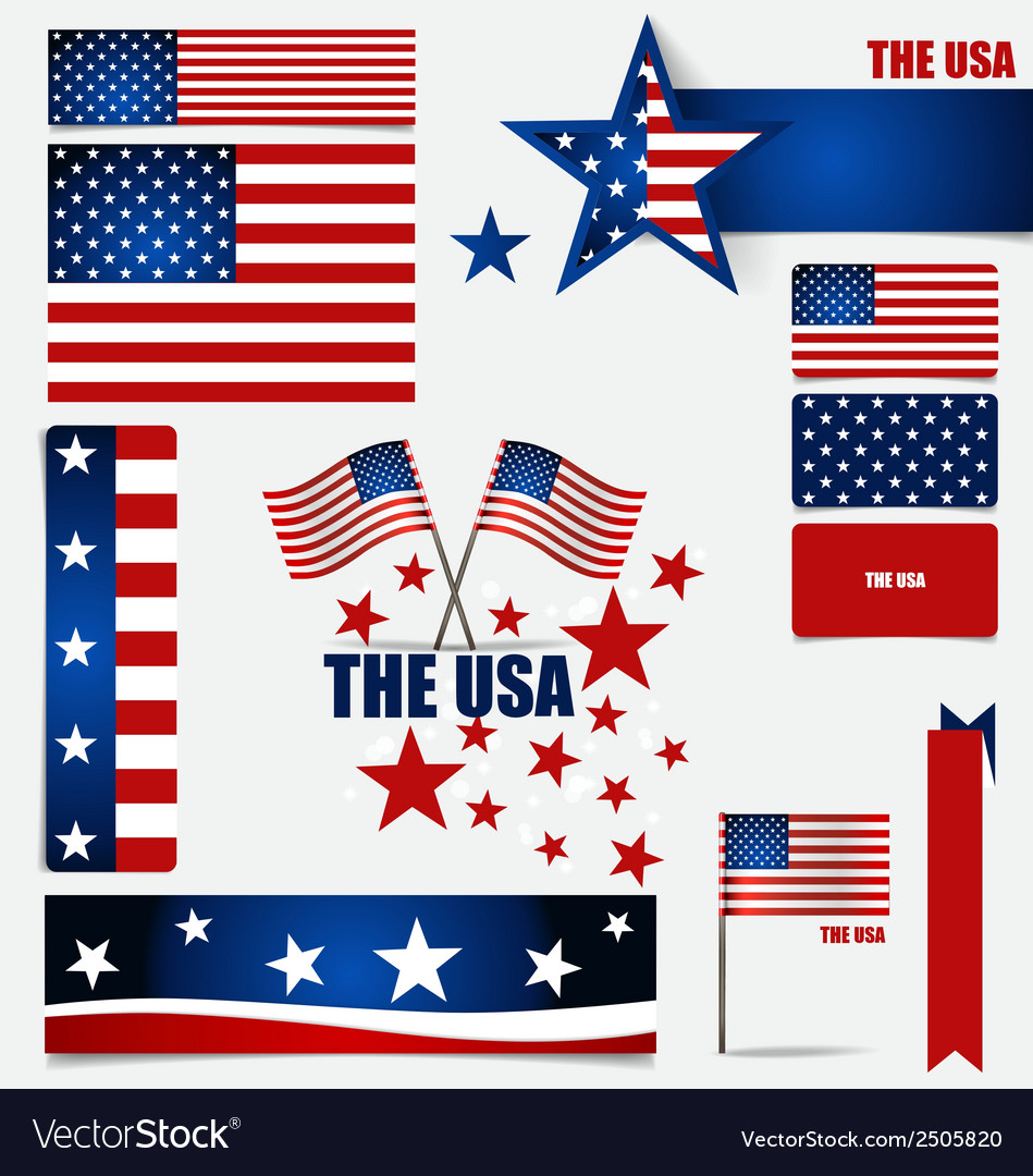 American Flag Collection - Patriotic Concept